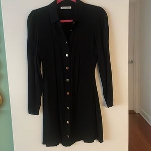 Military (but feminine) style shirt dress with waist